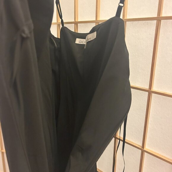 Rachel Roy Little Black Camisole Dress with Lace Trim and Asymmetrical Hem Sz 6 - Picture 13 of 14